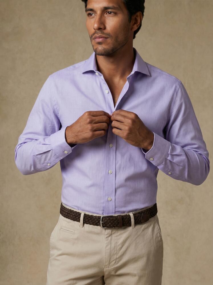 Camicia Meadow lilla in cotone e Tencel