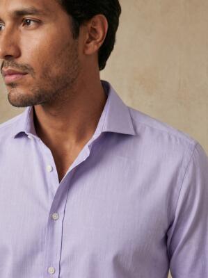 Camicia Meadow lilla in cotone e Tencel