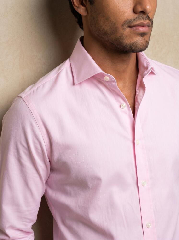 Camicia Meadow rosa in cotone e Tencel