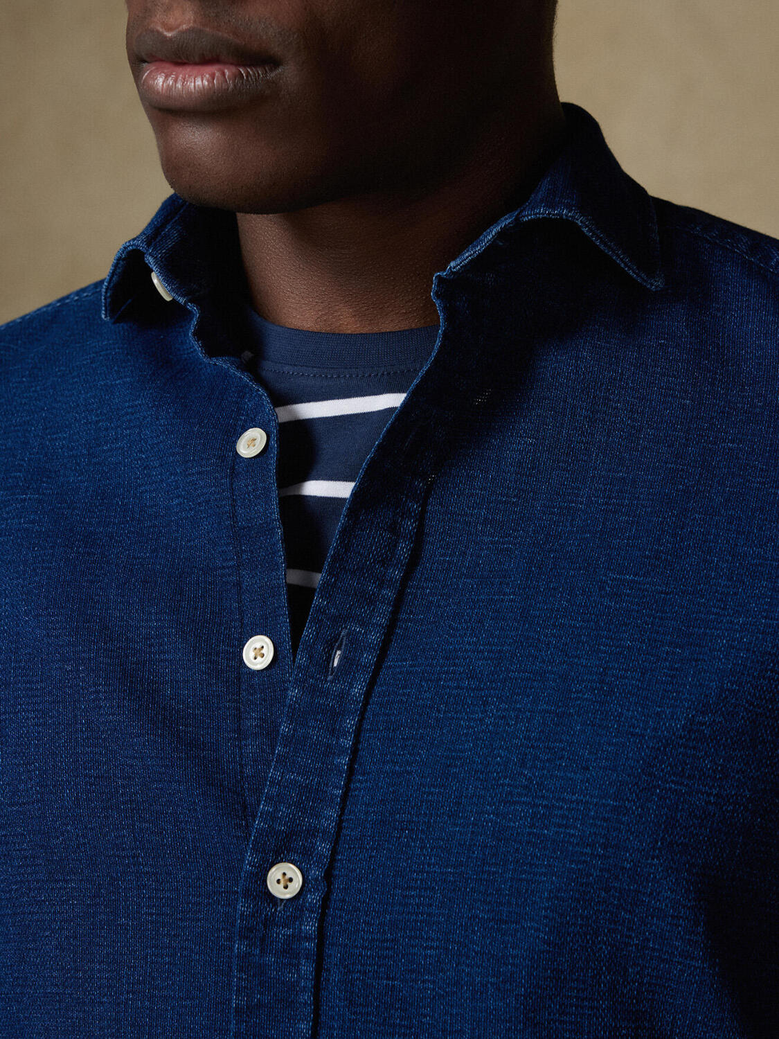 Camisa Mercer índigo