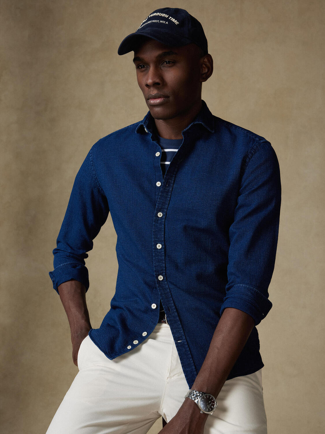 Camisa Mercer índigo