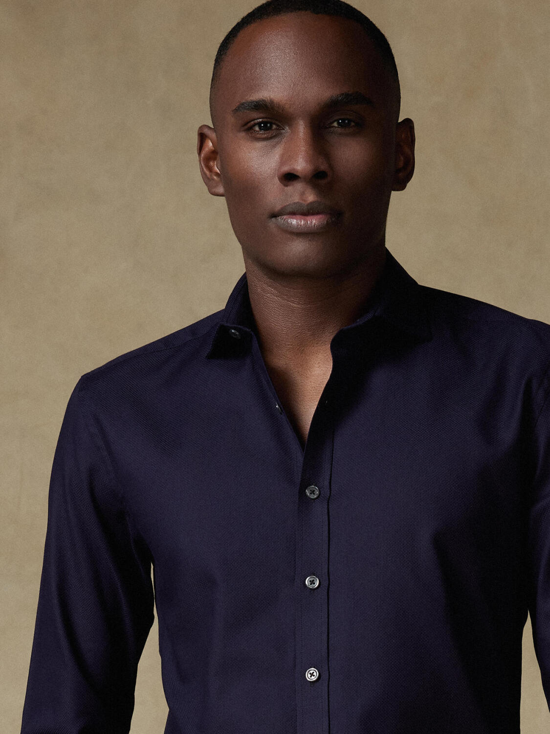 Chemise Mike texturée marine