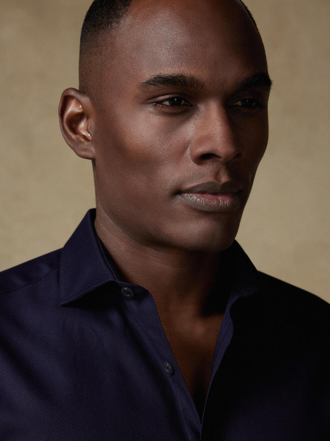 Chemise Mike texturée marine