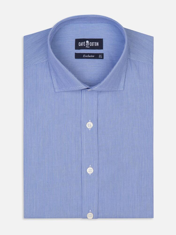 Chemise mille raies bleue