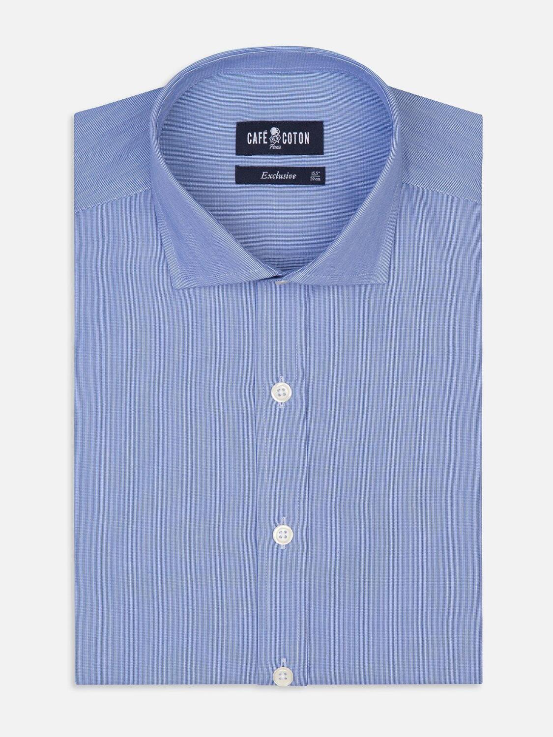 Blue pinstriped shirt