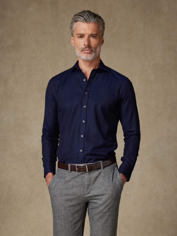 Chemise Mitch en flanelle marine