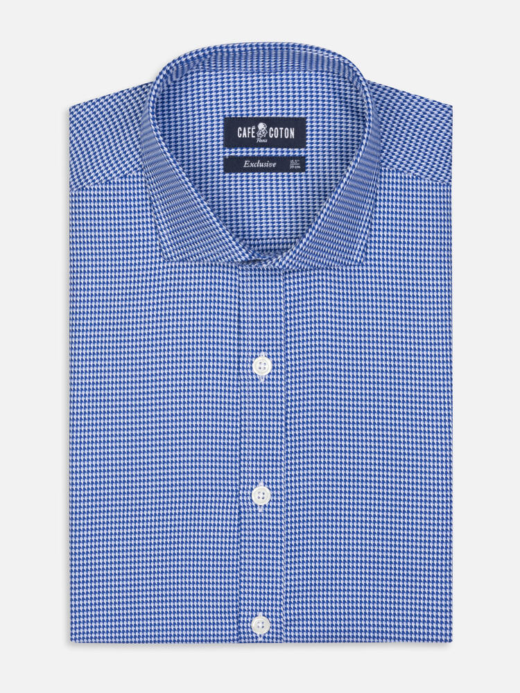 Chemise Morris en twill bleu