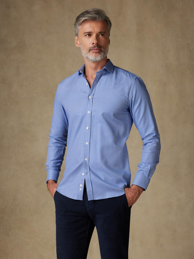 Chemise Morris en twill bleu