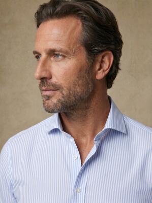 Nashua Sky Blue Striped Shirt