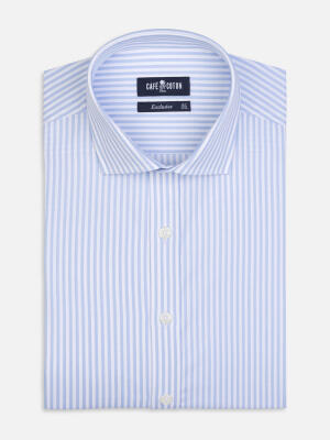 Nashua Sky Blue Striped Shirt
