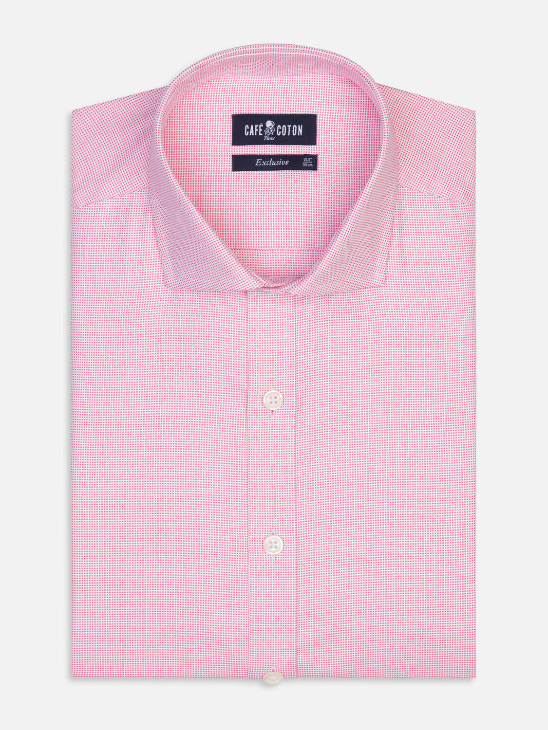 Chemise en natté fuchsia