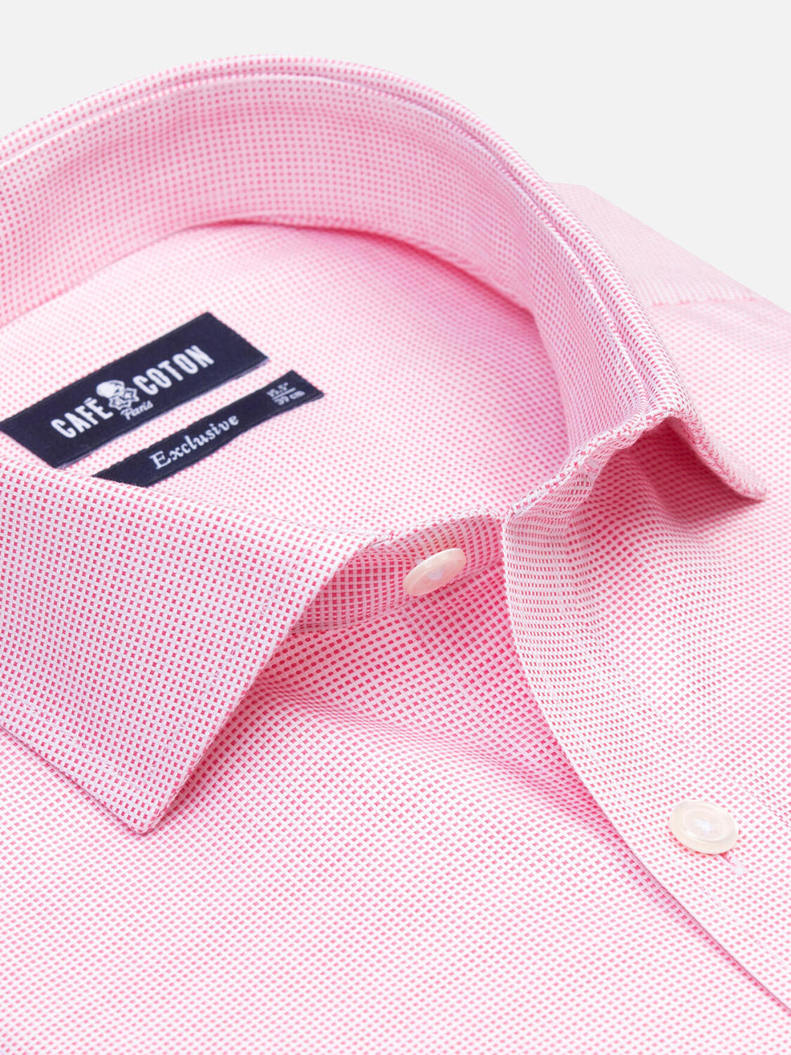 Chemise en natté fuchsia