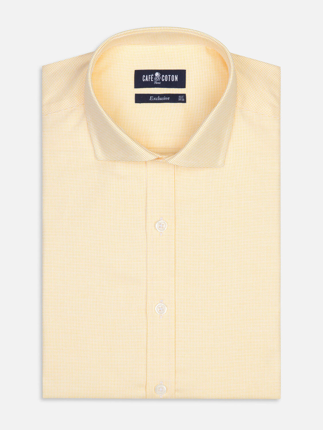 Basketweave shirt yellow