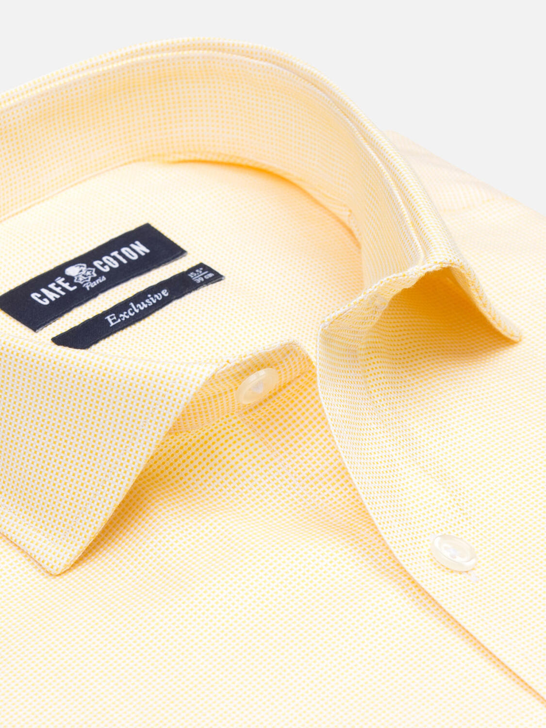 Basketweave shirt yellow