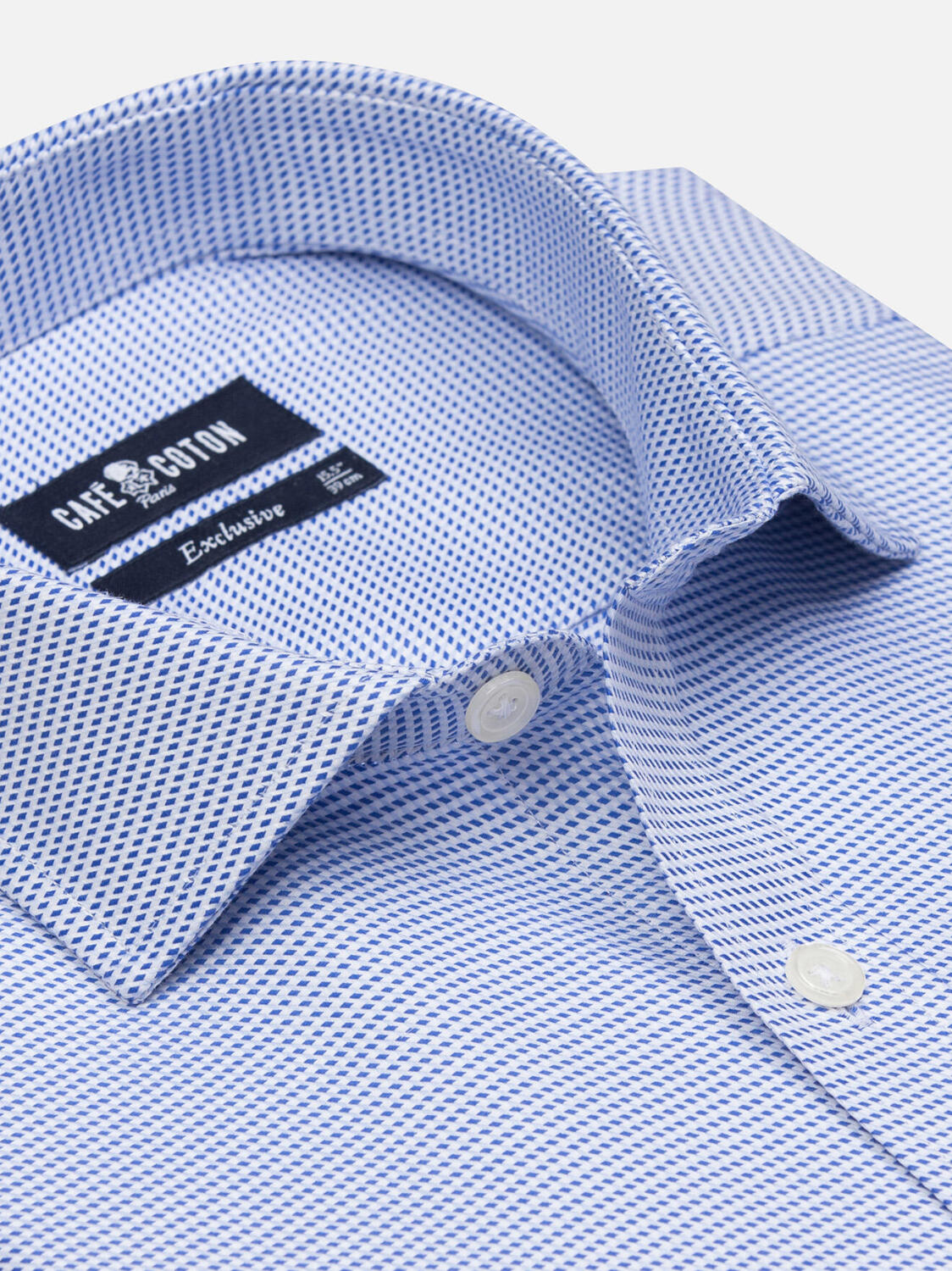 Nelson-Hemd aus blauem Twill