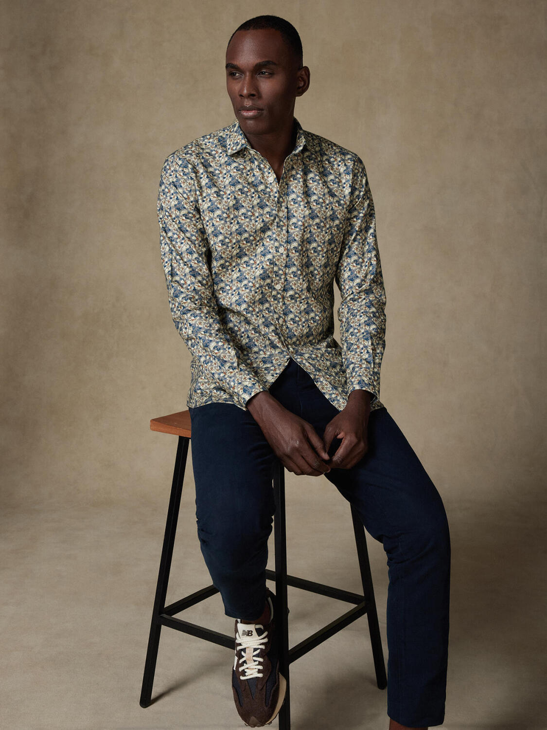 Camicia in flanella con stampa floreale Noe