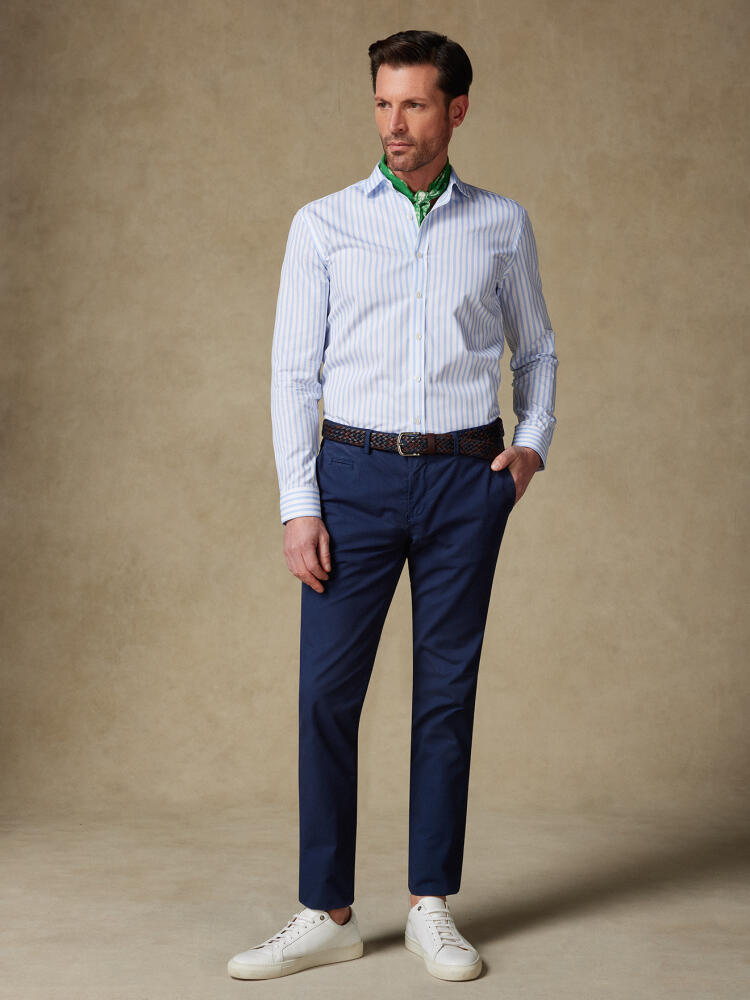 Camicia Noha a righe celeste