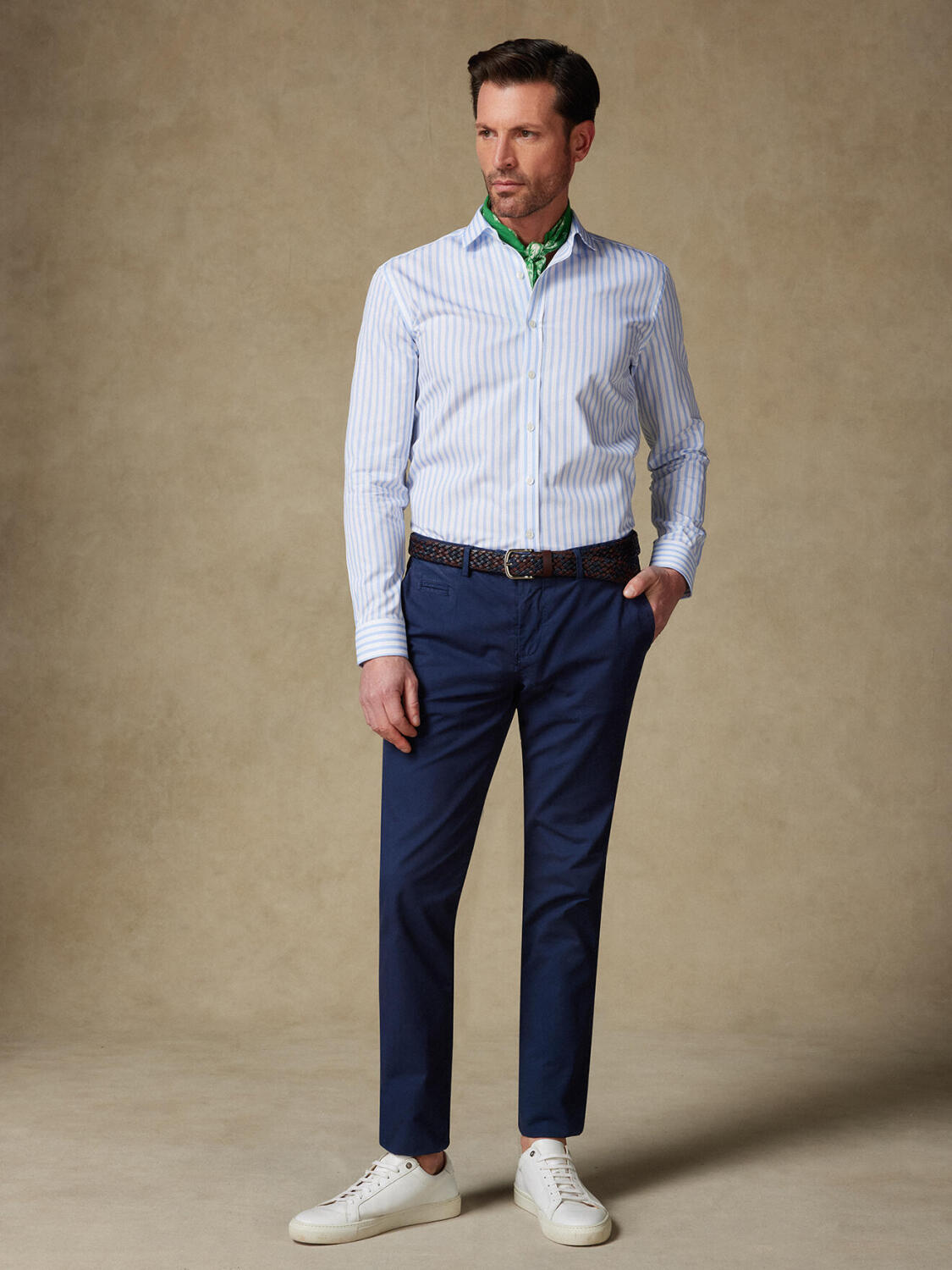 Noha Hemd mit himmelblau Streifen