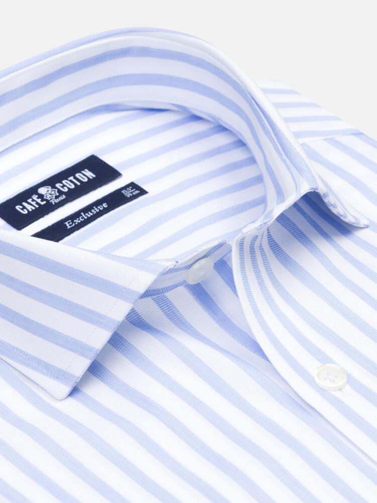 Camicia Noha a righe celeste