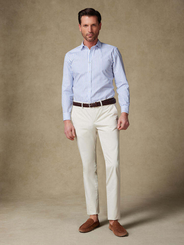 Noha shirt with blue stripes