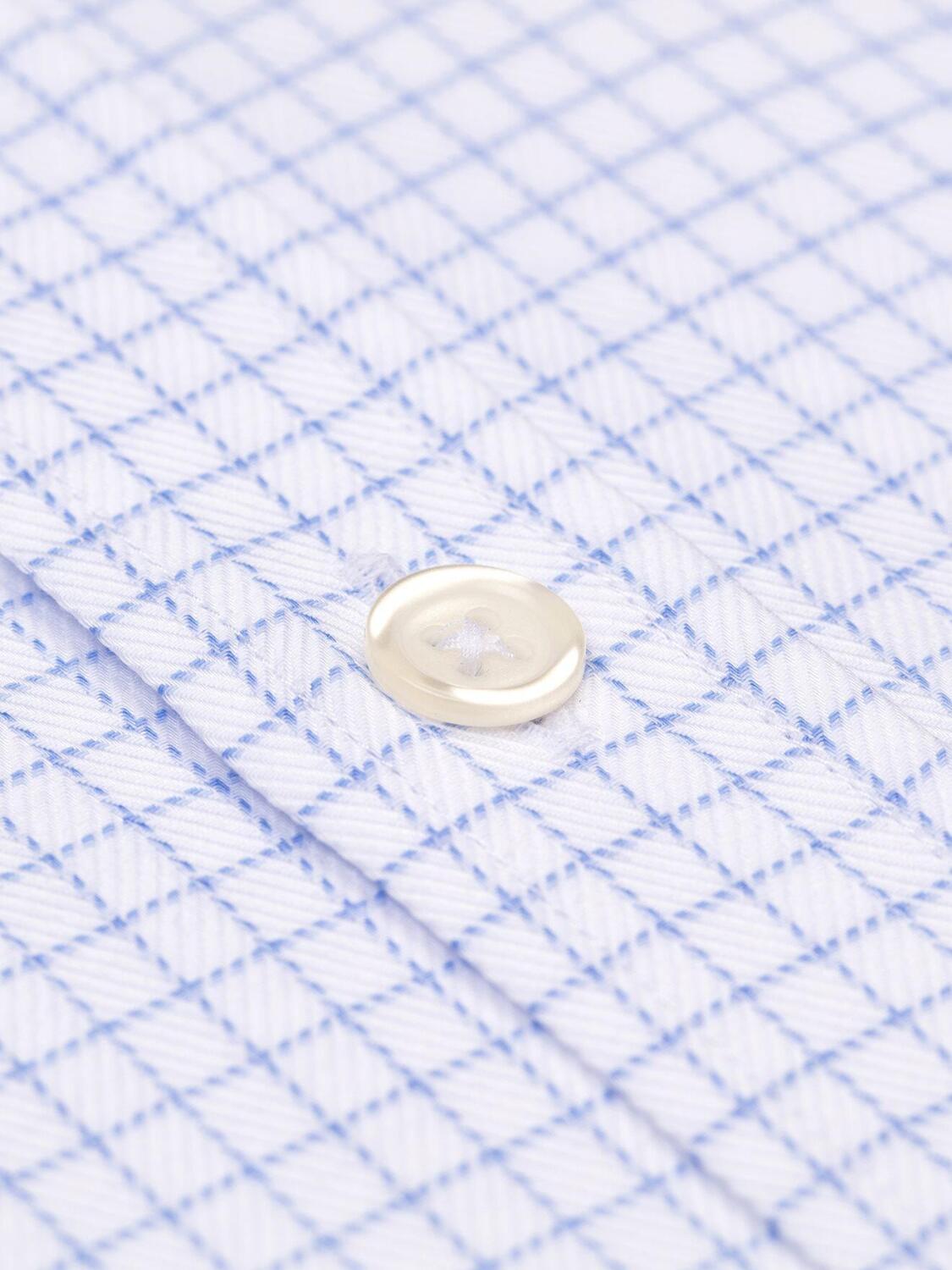 Chemise Oleg &agrave; carreaux en chevron ciel