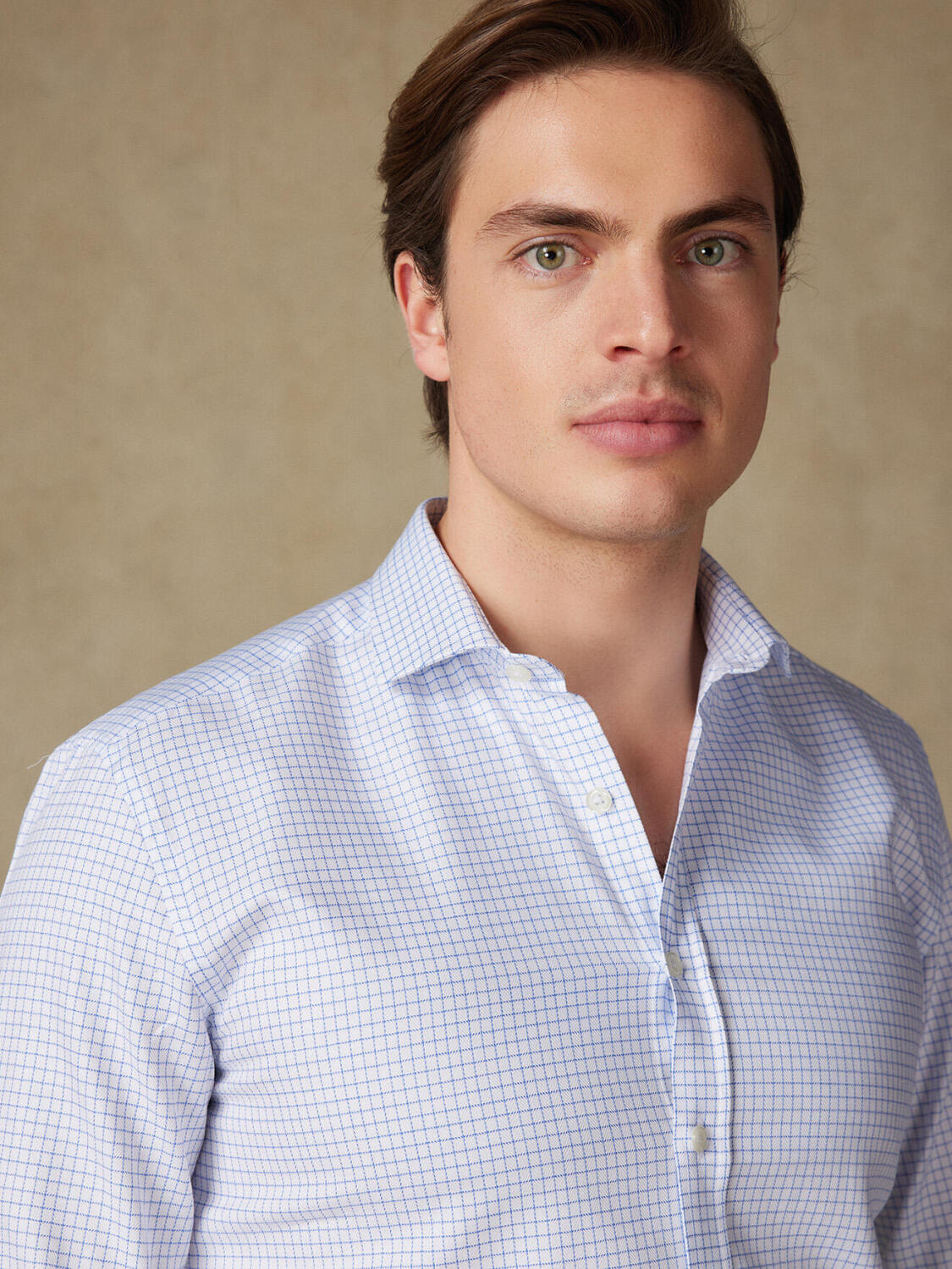 Chemise Oleg à carreaux bleus