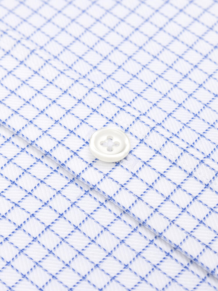 Chemise Oleg à carreaux bleus
