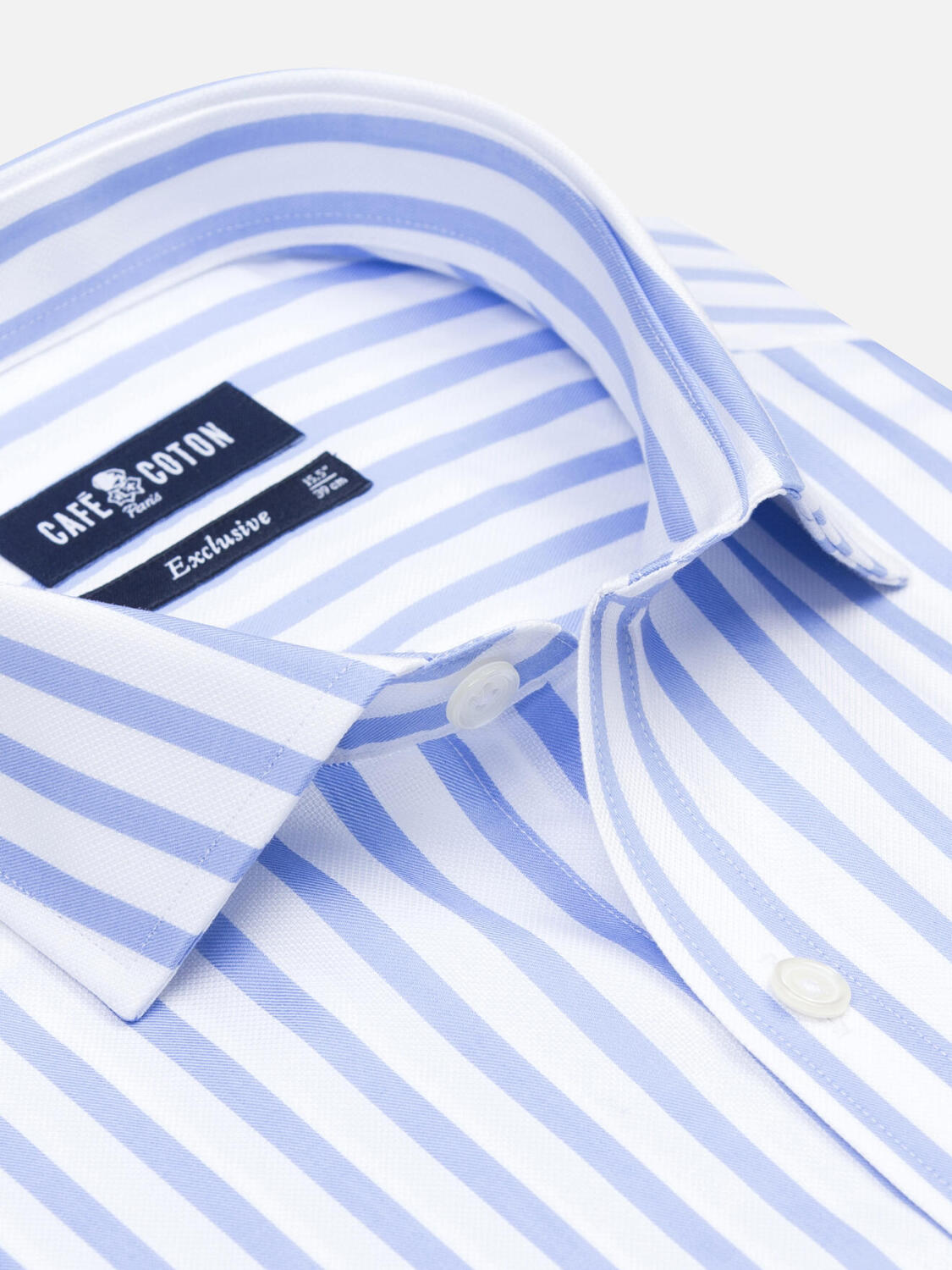 Chemise Percy à rayures ciel