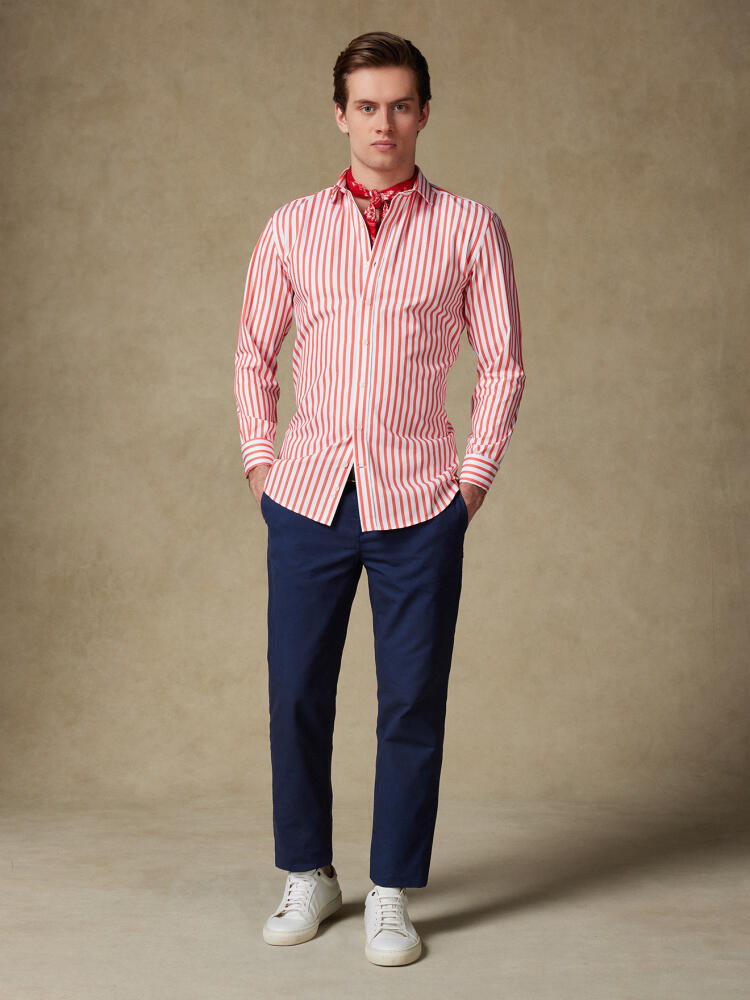 Camicia Percy a righe arancione