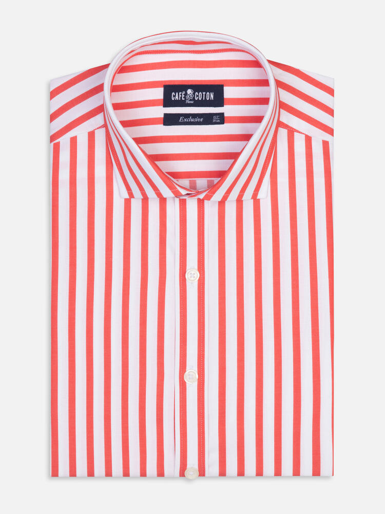 Camicia Percy a righe arancione