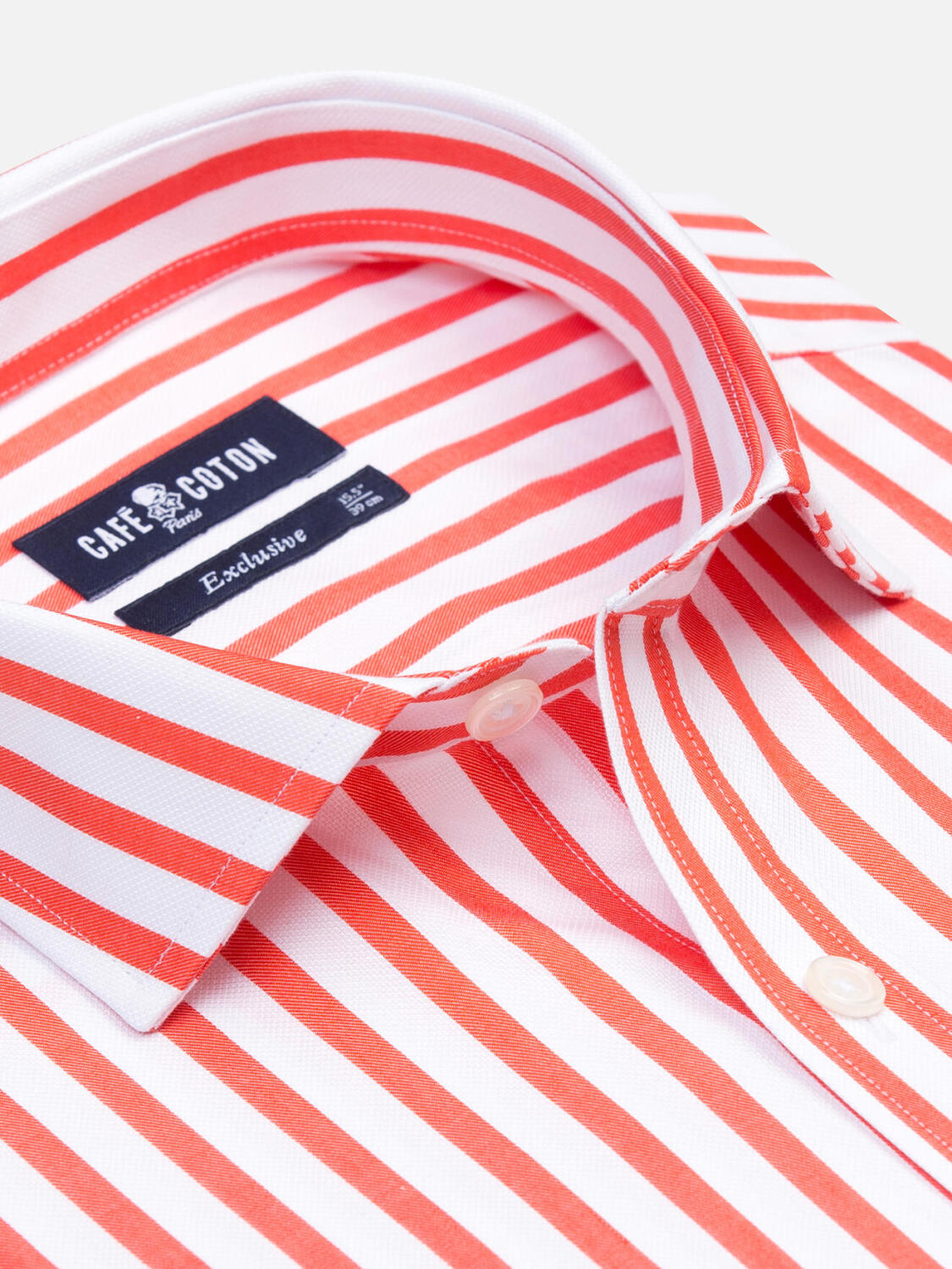 Percy Hemd mit orange Streifen