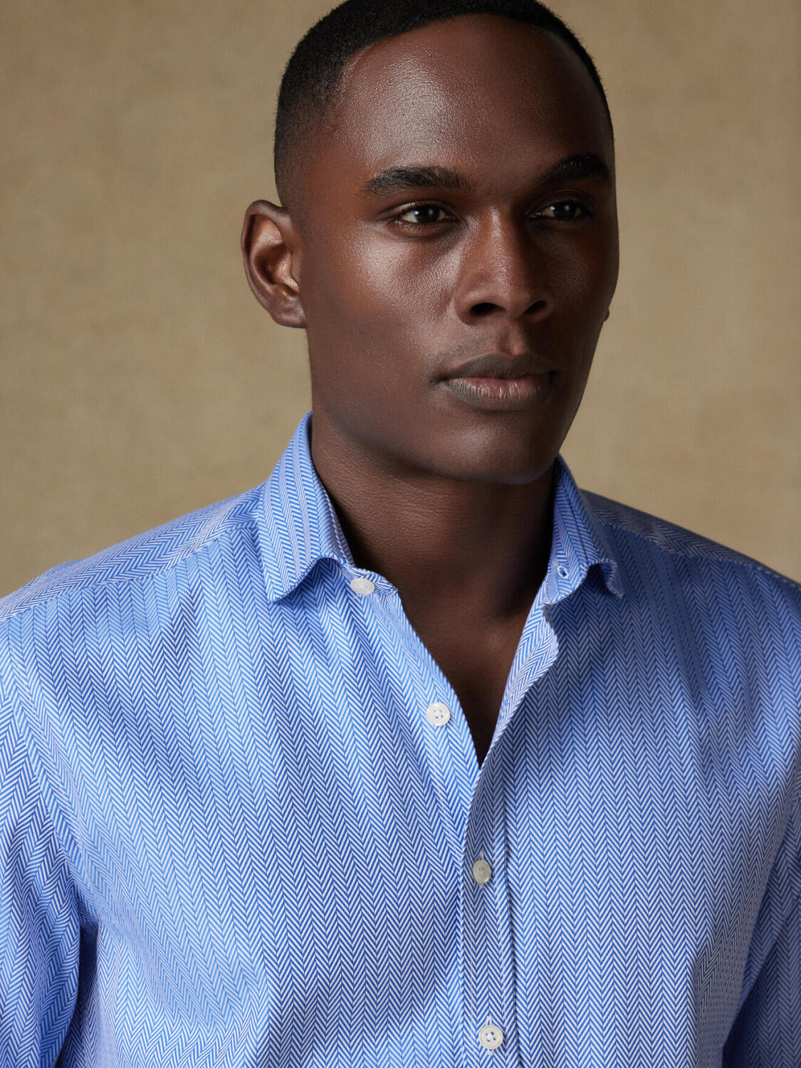 Chemise Perry en Chevron bleu