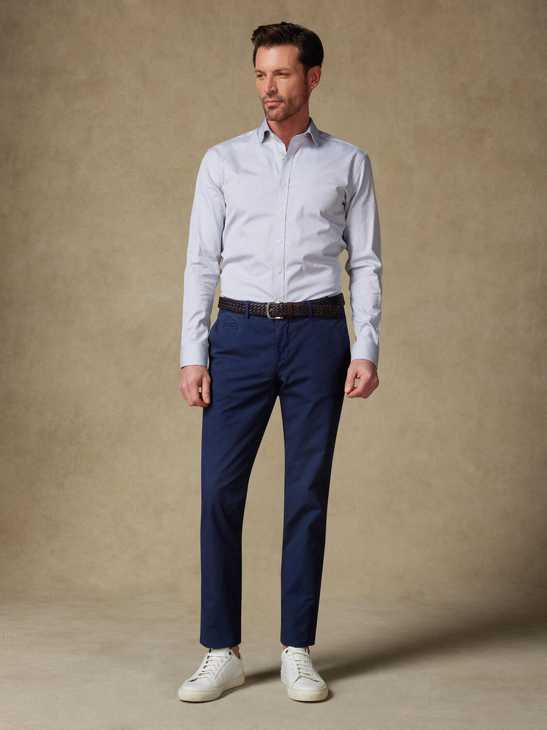 Chemise en pin point gris