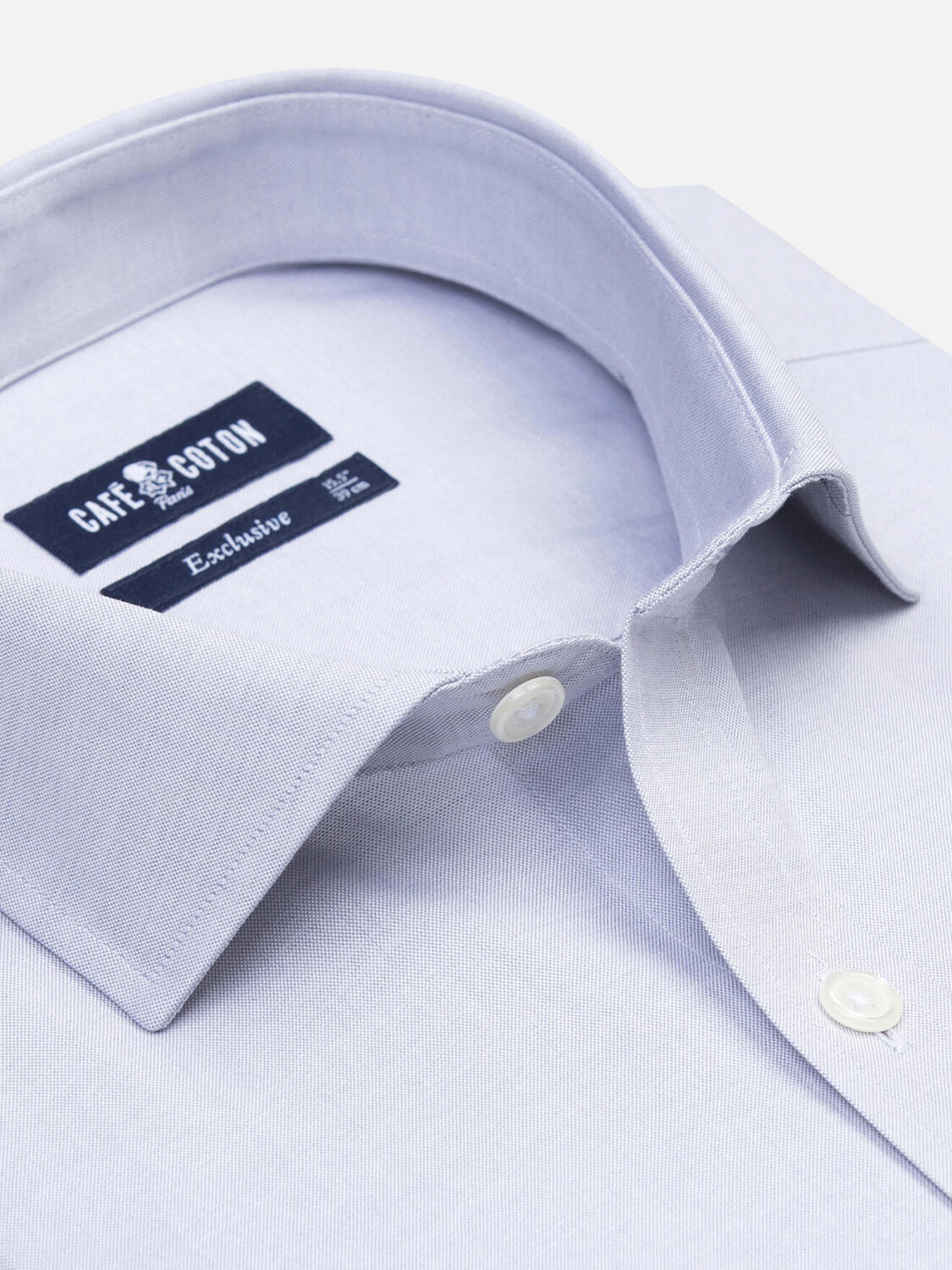 Chemise en pin point gris