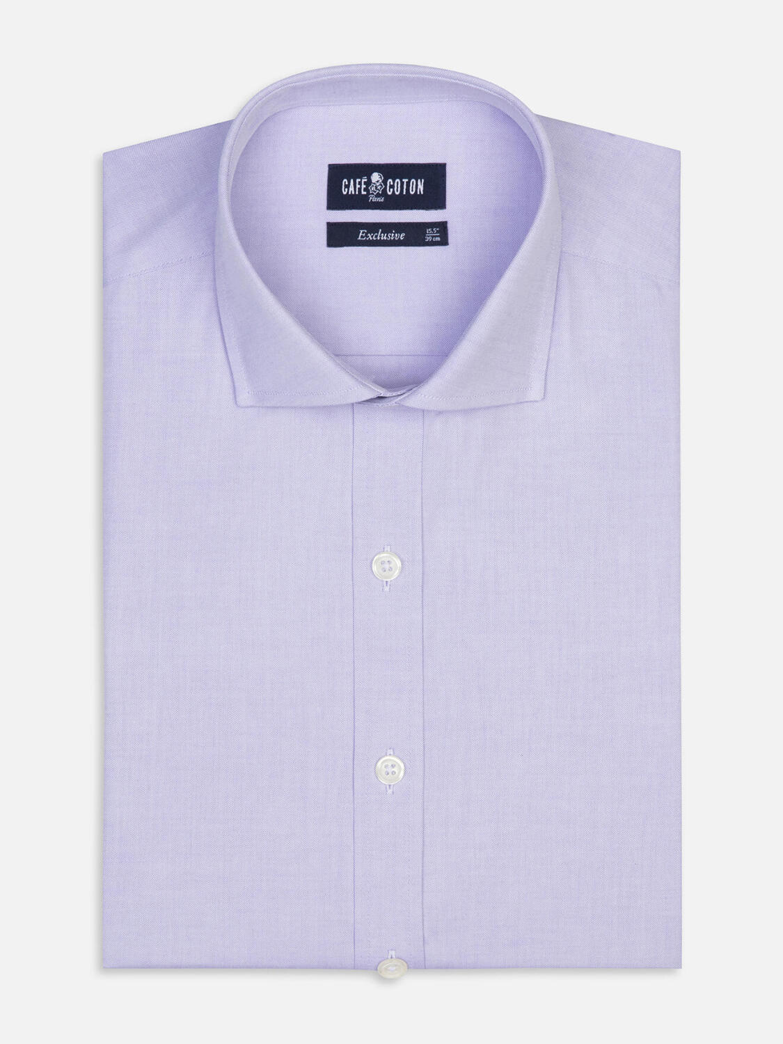 Chemise en pin point parme