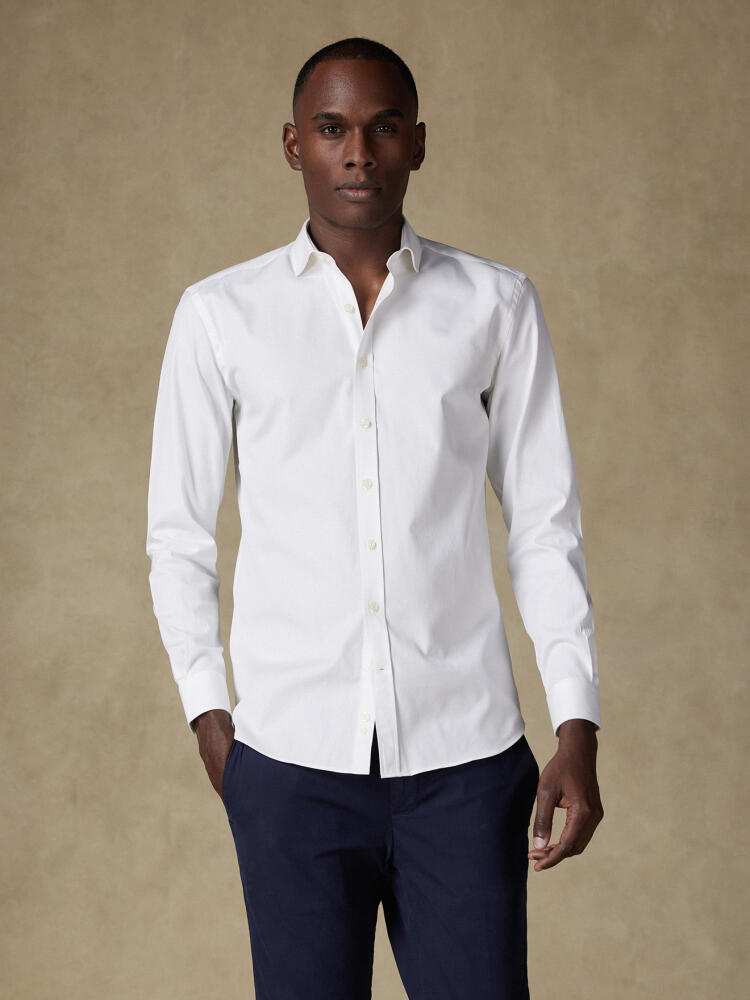 Chemise en pin point ivoire