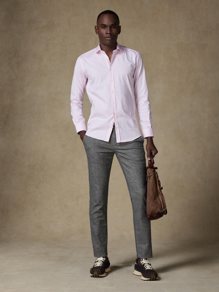 Chemise en pin point rose