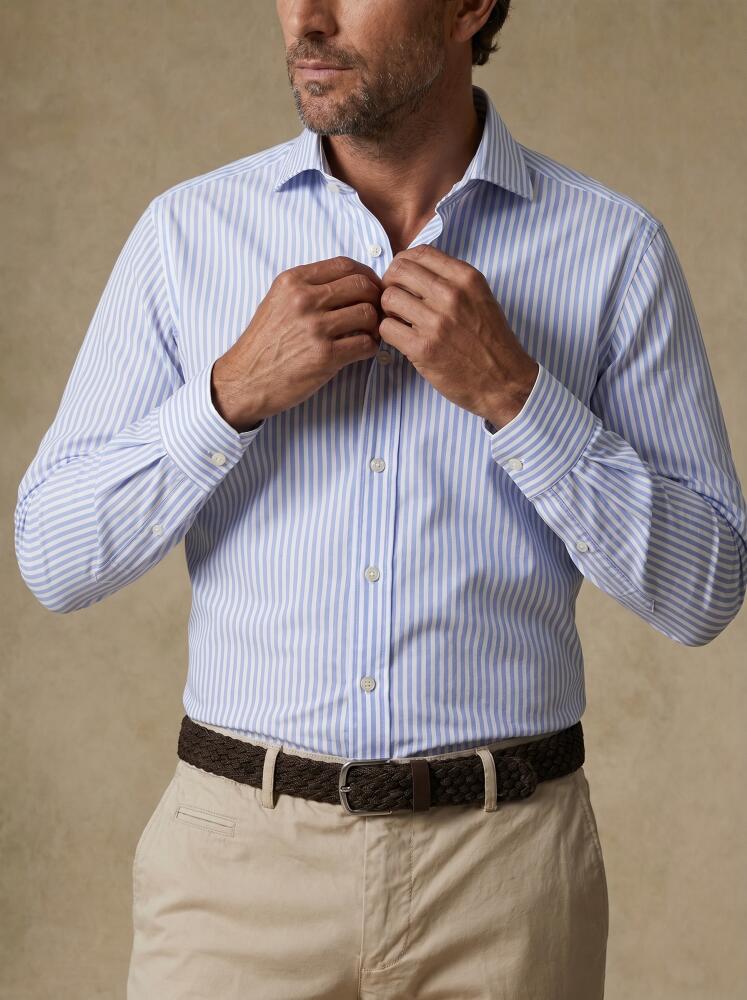 Camicia Riddle a righe azzurre