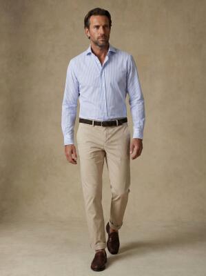 Camicia Riddle a righe azzurre
