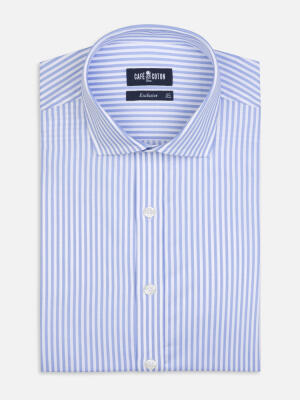 Camicia Riddle a righe azzurre