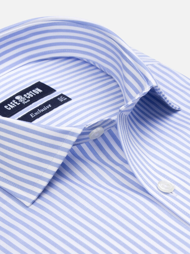Camicia Riddle a righe azzurre