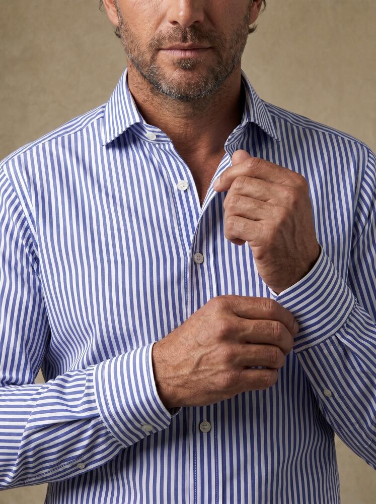 Camicia Riddle a righe blu navy