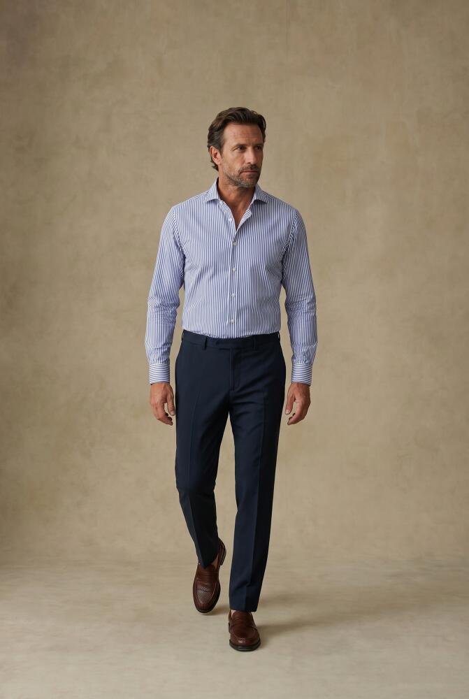 Camicia Riddle a righe blu navy