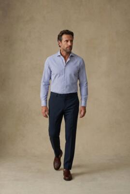 Camicia Riddle a righe blu navy