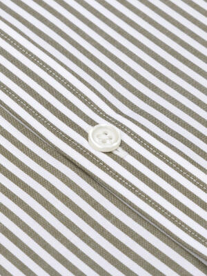 Camicia Riddle a righe khaki