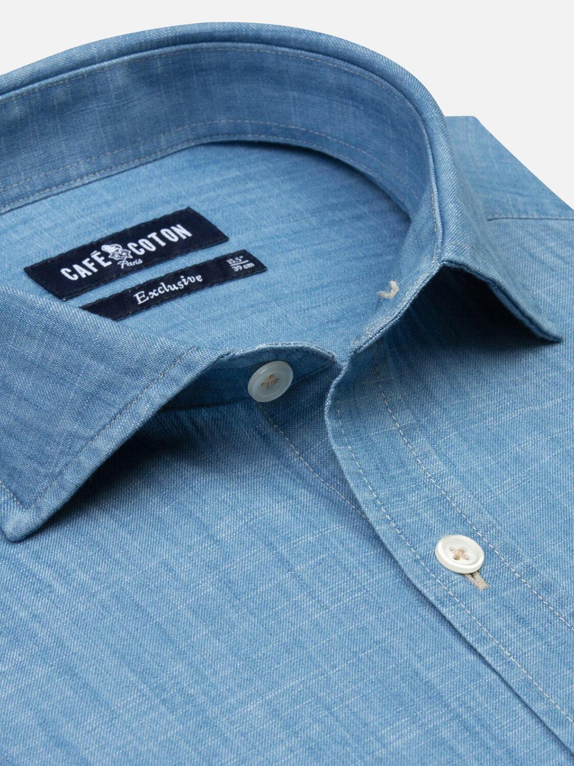 Chemise en denim ring-ring clair