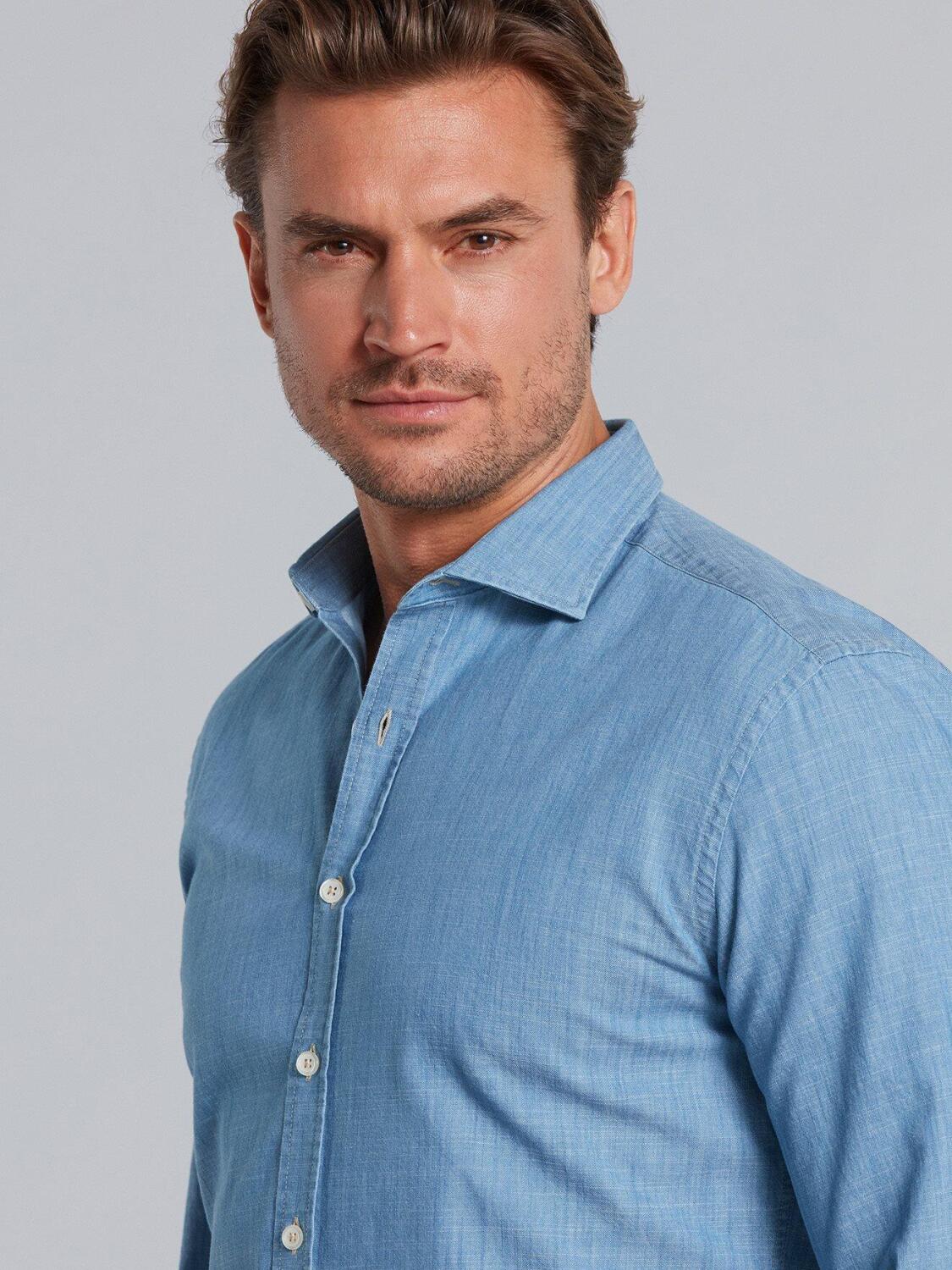 Chemise en denim ring-ring clair