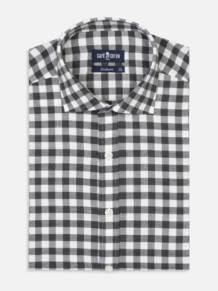 Rob Charcoal Checkered Flannel Shirt