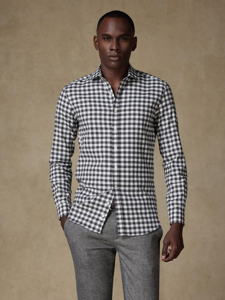 Rob Charcoal Checkered Flannel Shirt