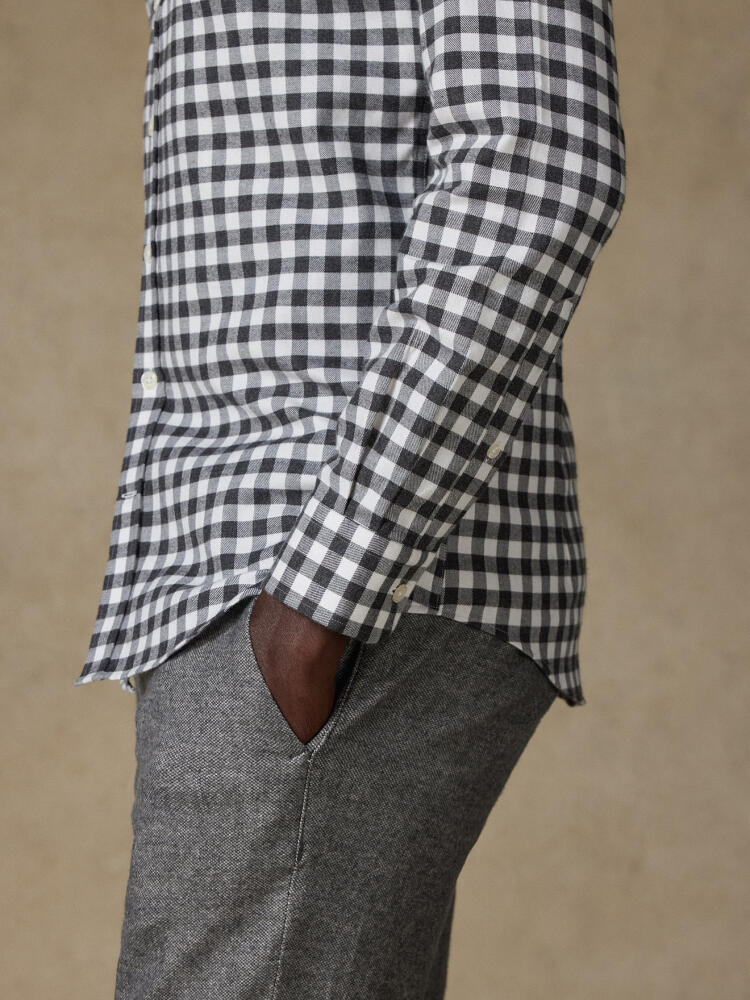 Rob Charcoal Checkered Flannel Shirt